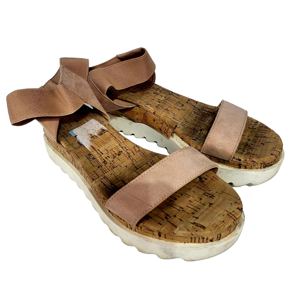 Sun + Stone Melanyy Wedge Sandals Rose Pink 6.5 - Picture 3 of 5
